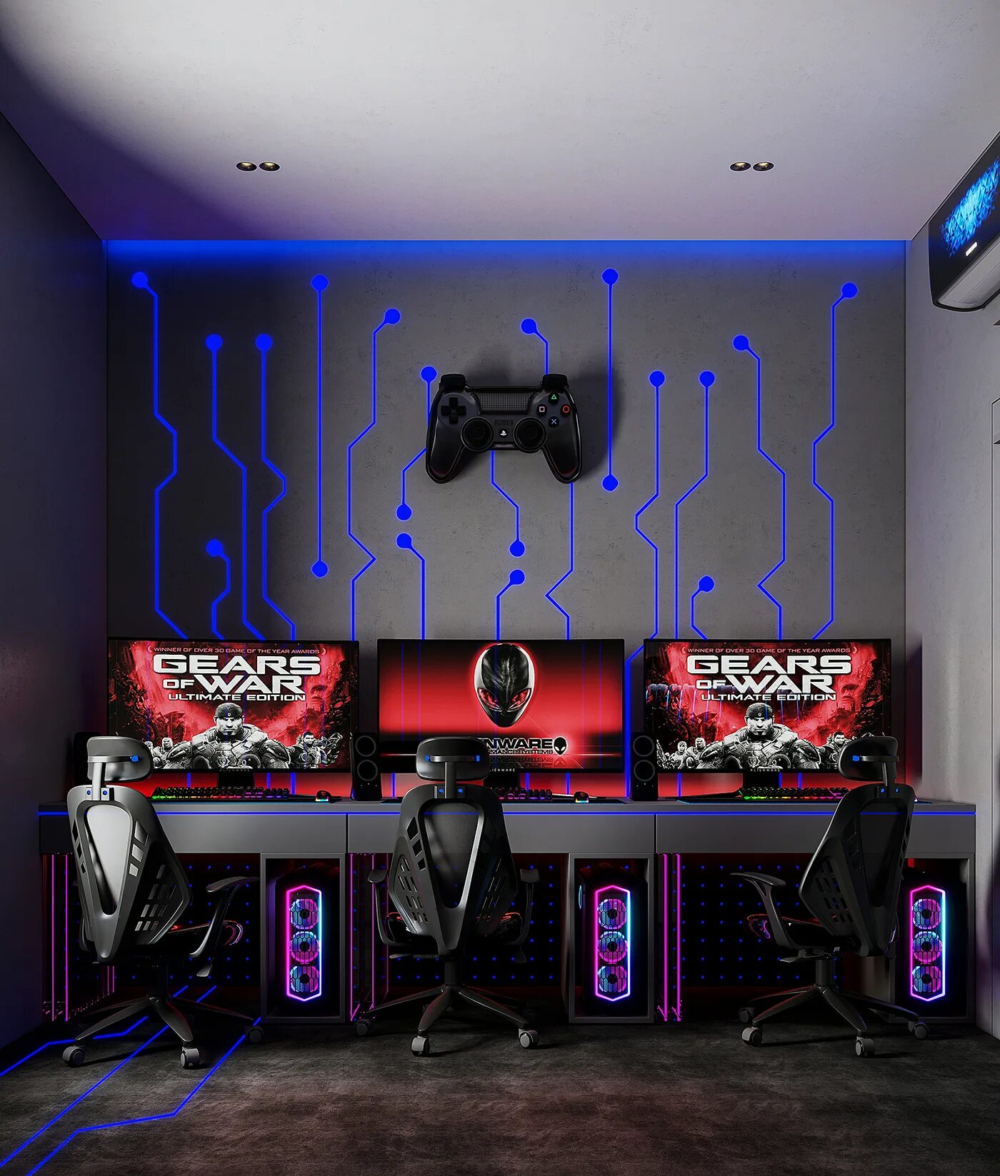 Интерьер геймерской комнаты The 10 Best Computer Desks To Get on Amazon! My Life Spot Small game rooms, Ga