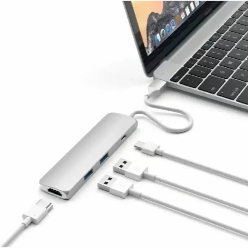 Usb c для macbook. Адаптер Satechi Aluminum Type-c. USB-концентратор Satechi Slim Aluminum Type-c Multi-Port Adapter 4k, разъемов: 4. Переходник Satechi Aluminum Type-c. USB-хаб Satechi Aluminum Type-c Slim Multi-Port Adapter 4k Silver (St-CMAS).