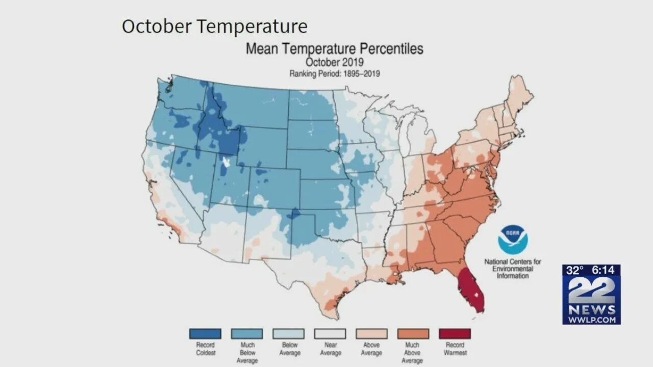 Climate of the USA. Temperature in the World. Pace of warming exceeds Global average. Изменения октябрь 2019