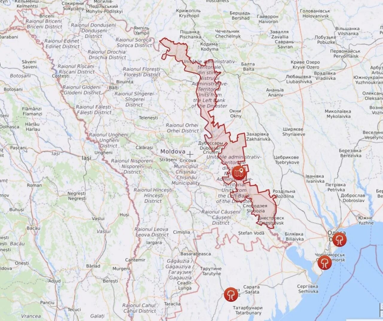 Карта Молдавии и Приднестровья. Карта Молдовы и Приднестровья 2022. Приднестровье российские войска на карте.