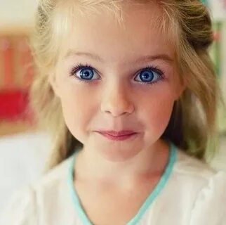 Fair hair blue eyes