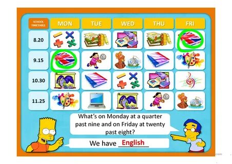 We have english mondays
