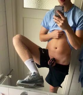 ...locked #twink #sub #chastity #sportswear #gay #sneakers #socks.
