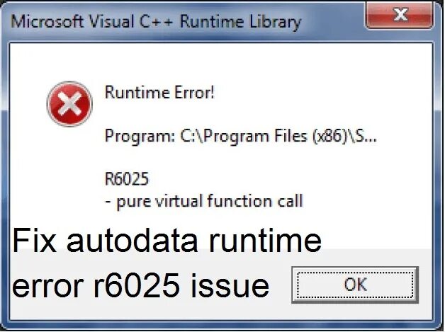 Ошибка run time error. Ошибка runtime error. runtime error r6025. runtime error program c :\program r6025. pure virtual call c++ что это.