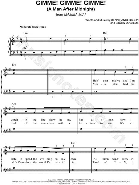 Песня abba gimme gimme gimme. Gimme Gimme Gimme ABBA текст. Gimme Gimme Gimme Ноты для фортепиано. Gimme Gimme Gimme ABBA Ноты. Gimme Gimme Gimme Ноты.