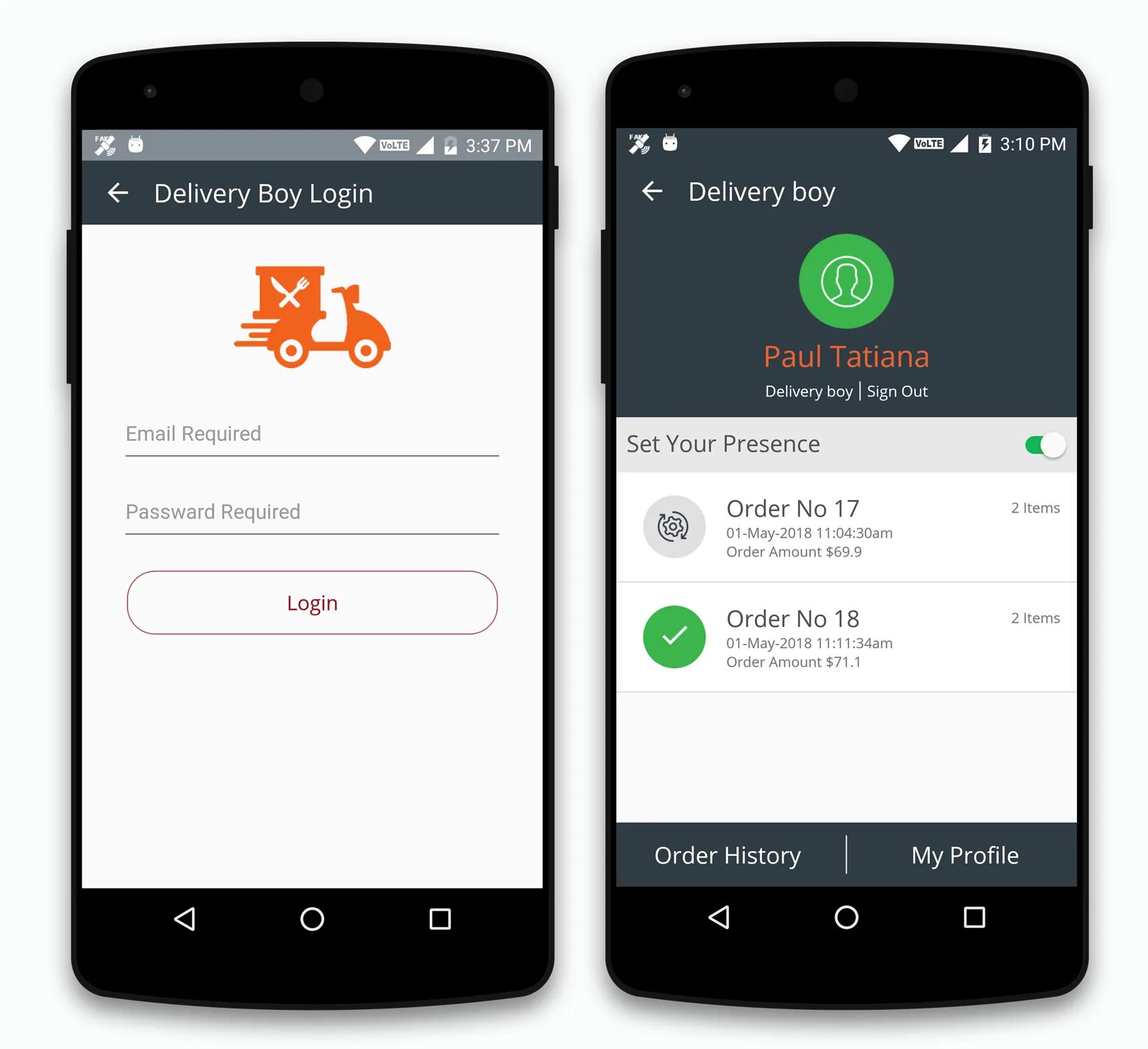 Delivery андроид. Delivery андроид