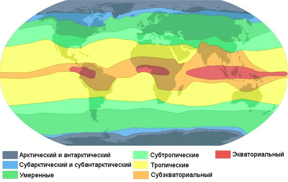 Субтропики расположение. Субтропики тропики умеренный климат. Экваториальный климатический пояс на карте.