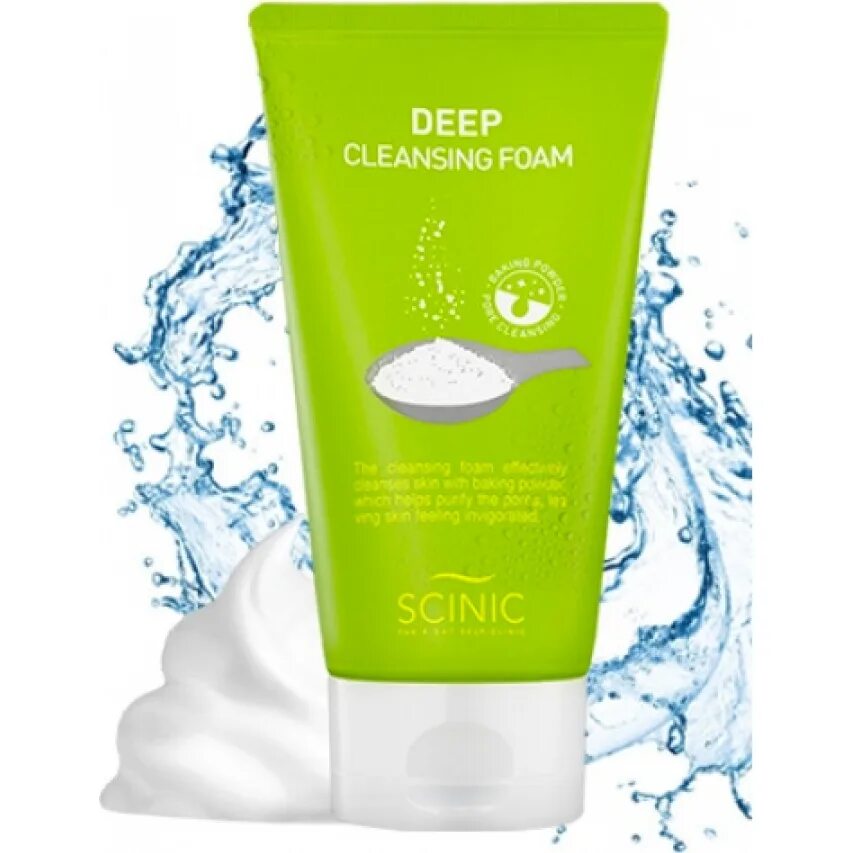 Deep cleanser foam. Пенка Scinic Deep Cleansing Foam. Cleansing Foam корейская. Умывалка с содой корейская Scinic.