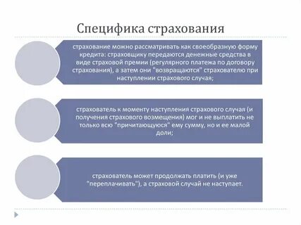 Особенности страхования
