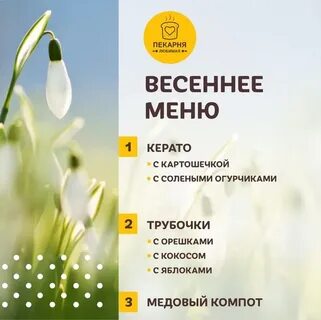 Новое весеннее меню
