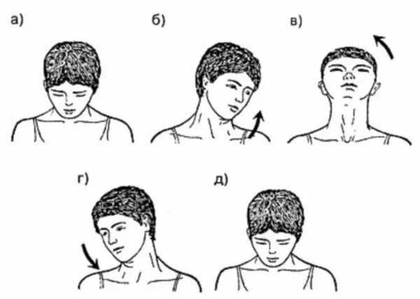 Упражнение круговые вращения головой. Разминка шеи схема. Упражнение наклоны головы. Наклон головы в сторону. Повороты шеи в стороны