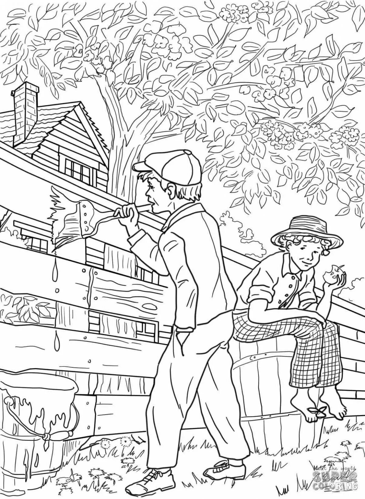 Том сойер рисовать. Приключения тома сойера раскраска. рисунок тома сойера. твен приключения тома сойера раскраска.