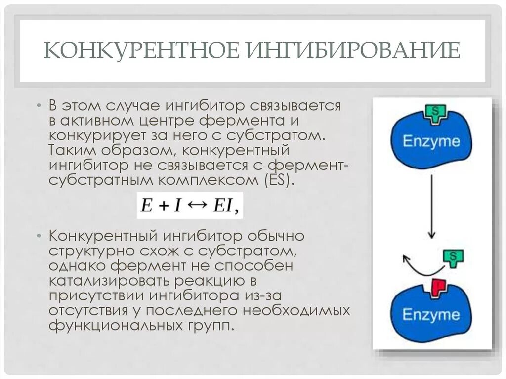 Конкурентное ингибирование ферментов