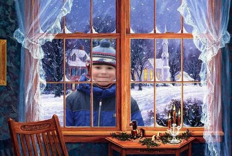 Зимний пейзаж из окна