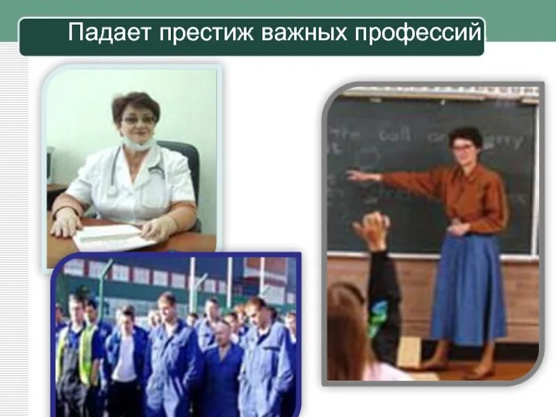 Повышение престижа рабочих профессий. Повышение престижа рабочих профессий