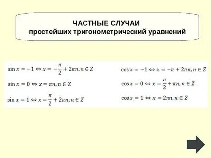 Случаи тригонометрии