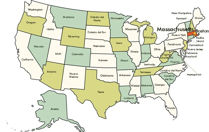 Штат Массачусетс на карте США. Штат Массачусетс на карте Америки на русском. Штат Массачусетс США на карте США. Бостон штат Массачусетс на карте США.