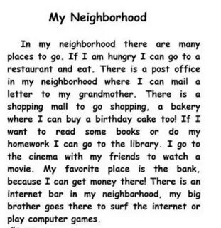 Перевод текста neighbourhood