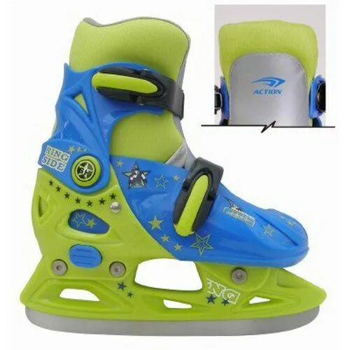хоккейные коньки action pw-216dk. коньки ледовые pw206ak. коньки раздвижные action as-4 ,бело-оранжевый р. акция коньки. коньки ледовые action.