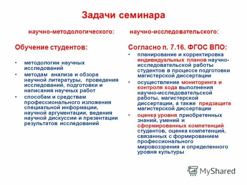 Количество участников научного семинара