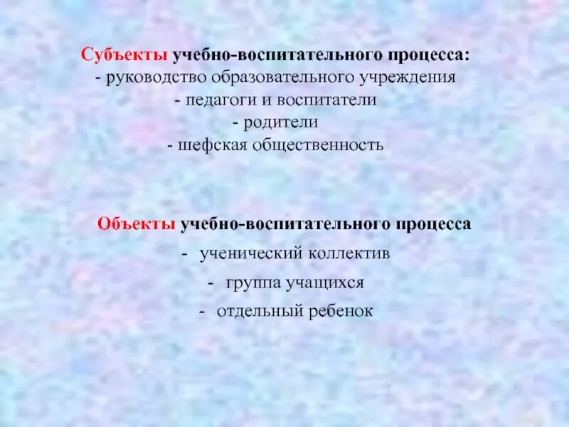 Субъекты учебно-воспитательного процесса. Субъекты образовательного процесса. Субъекты воспитательного процесса. Субъекты воспитательно образовательного процесса. Группа образования субъектов