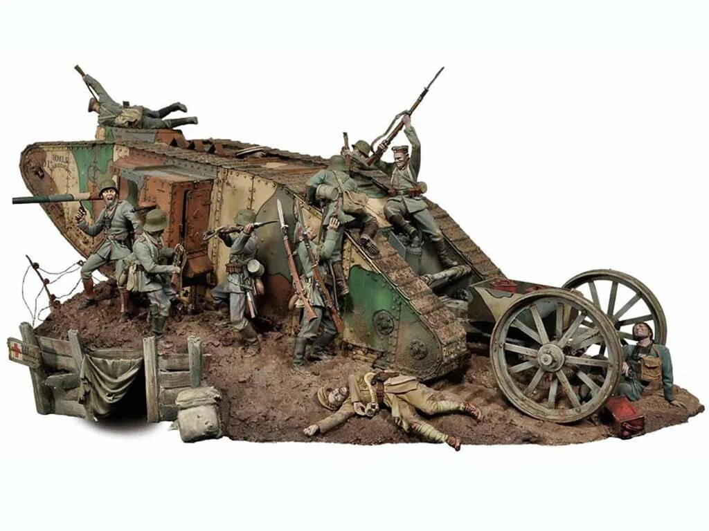 Диорама ПМВ 1/35. Диорама танк первой мировой войны.
