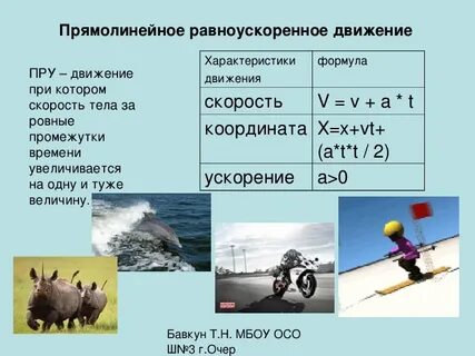 Примеры прямолинейного движения в физике