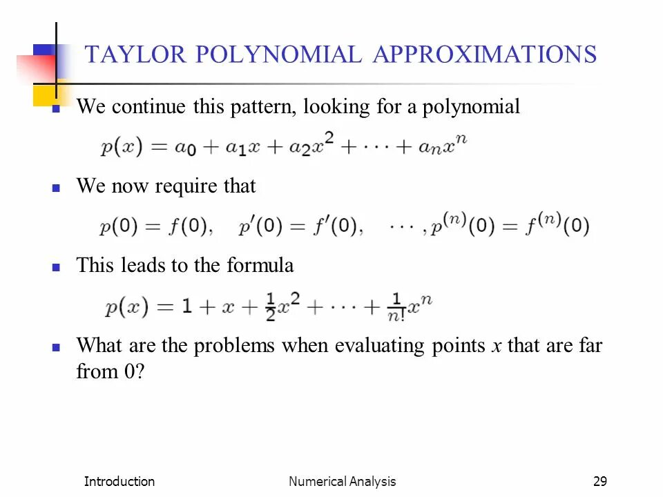 Numerical analysis. Numerical analysis
