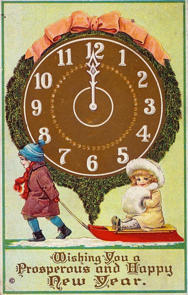 Old new year s. Новогодняя открытка 1910 года. Старый новый год эстетичные. Happy old new year картинки. Новогодние открытки ретро горизонтальные.