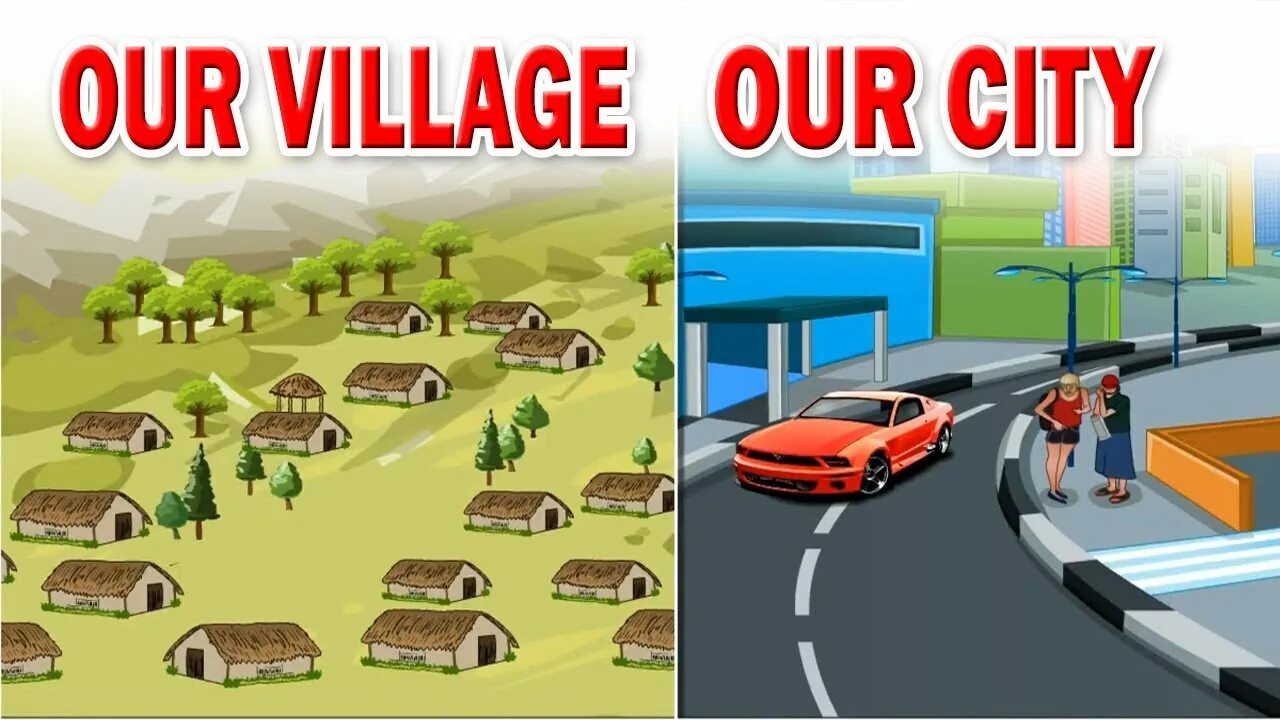 City vs Village. City Town Village. Town vs Village. City and Village 10 класс. What your city town or village is