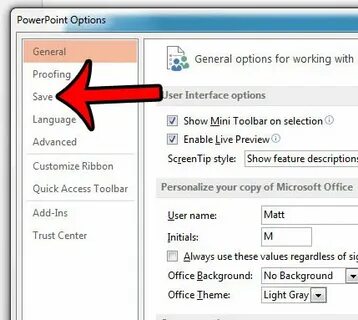 Параметры powerpoint