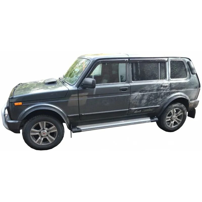 Пороги труба D63 с проступью для автомобиля LADA Niva 2121, арт. 01210202, Росси