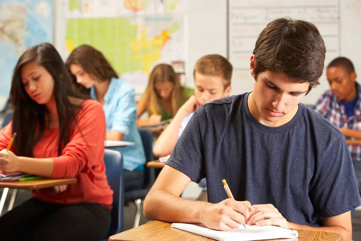 She studies harder this year. Студент за партой. Студенты на занятиях. Подростки на занятиях. Учащиеся студенты.