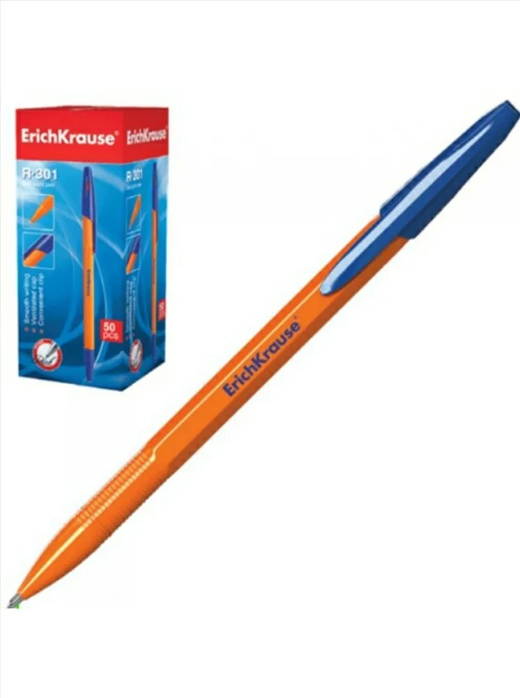 Сколько ручек в упаковке. Ручка Эрих Краузе r-301. Ручка Эрих Краузе r-301 Orange 0.7. Ручка Эрих Краузе оранжевая. Ручка шариковая синяя Erich Krause.