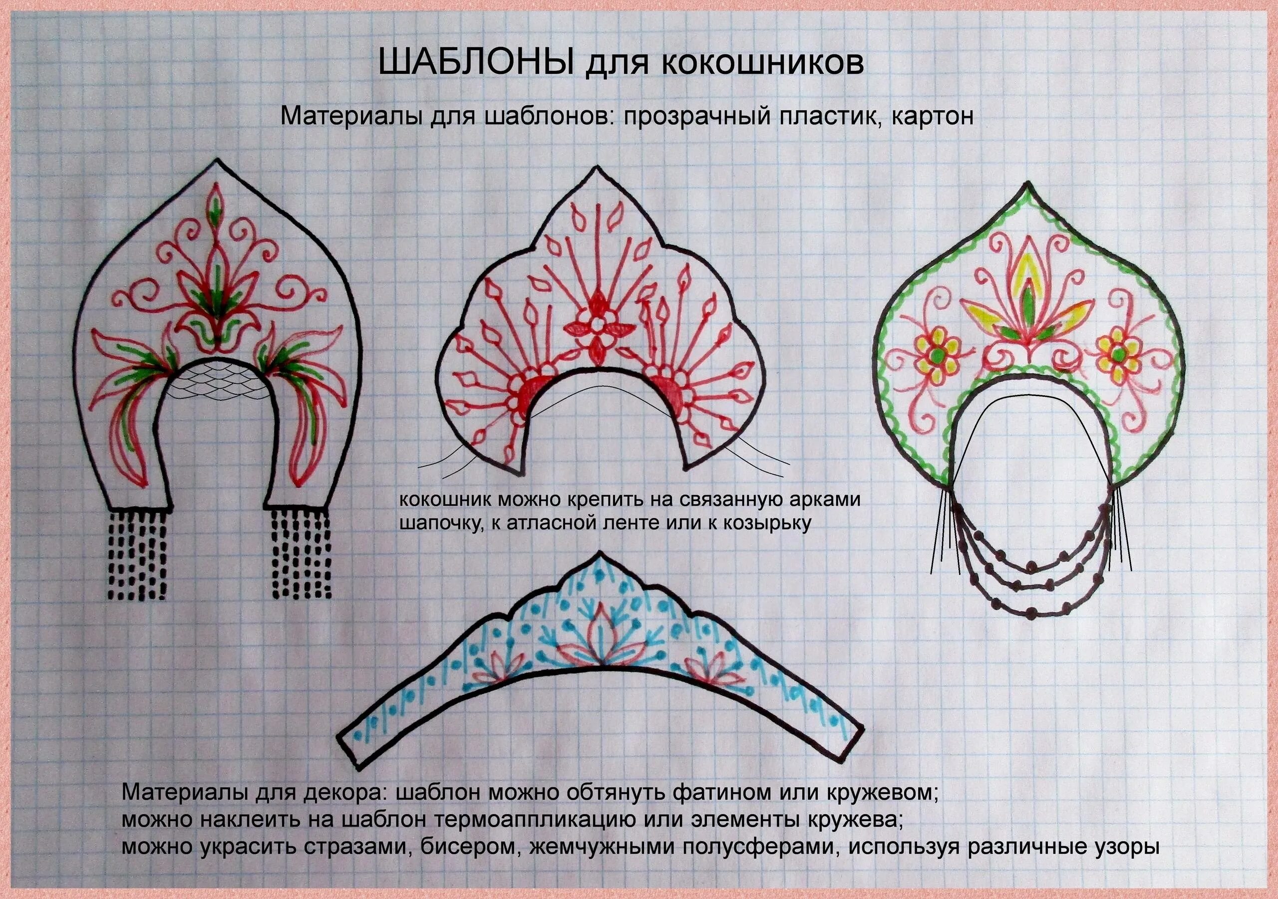 Как сшить кокошник своими руками выкройка Как сделать корону для Снегурочки на Новый год Выкройки, Новый год, Бисероплете