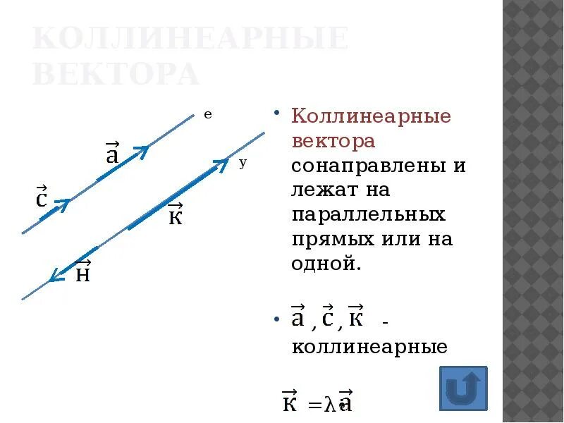 Какие прямые сонаправленные. Коллинеарные векторы в пространстве. Коллинеарные векторы сонаправлены. Коллинеарные векторы презентация. Коллинеарные векторы на параллельных прямых.