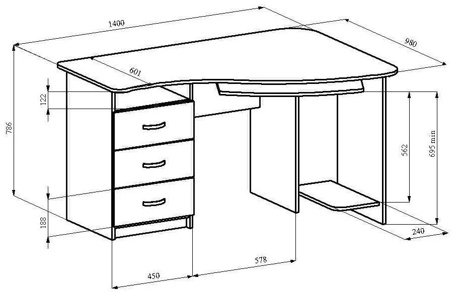 Рабочий стол размер экрана. Чертеж углового компьютерного стола Альфа 61 2. Стол компьютерный Сапсан КС-16у. Габариты письменного стола стандарт. Стол письменный высота 700мм и высота опор 700.