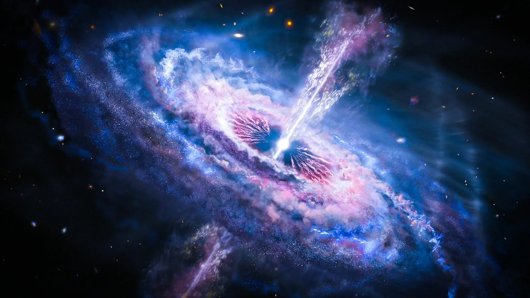 Самый далекий объект. Телескоп Хаббл Квазар Квазар. Черная дыра Квазар. Квазар в телескоп Хаббл. Квазар Сверхновая звезда.