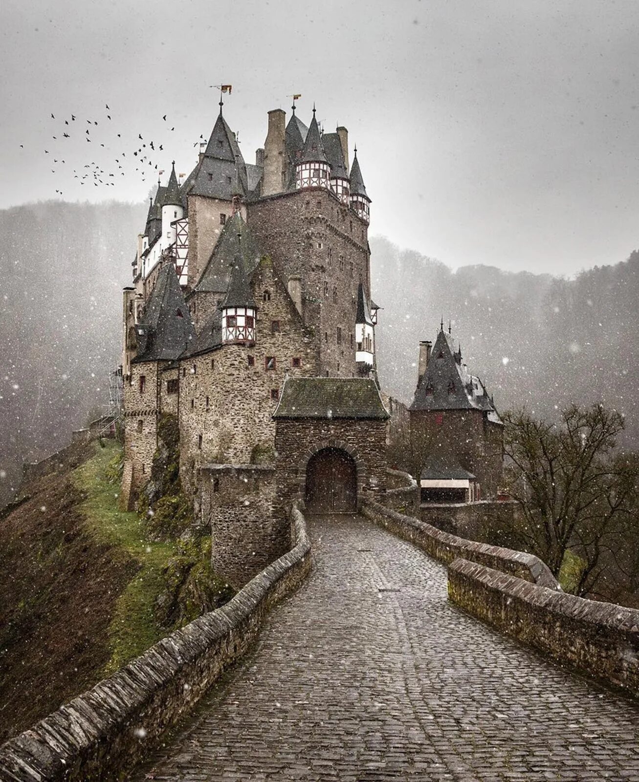 Известный средневековый замок. Burg Eltz Германия Хогвартс. Средневековые замки Германии Готика. Eltz Castle заброшенный. Замок Эльц Эстетика.