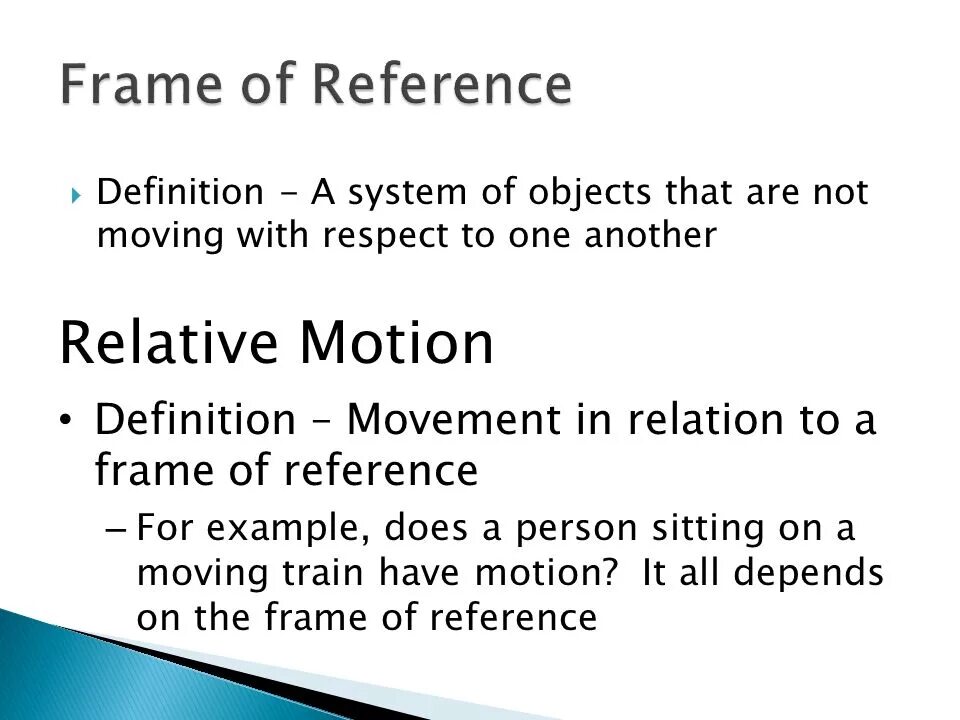 Frame of reference. Frame of frame of reference. Work-related references.