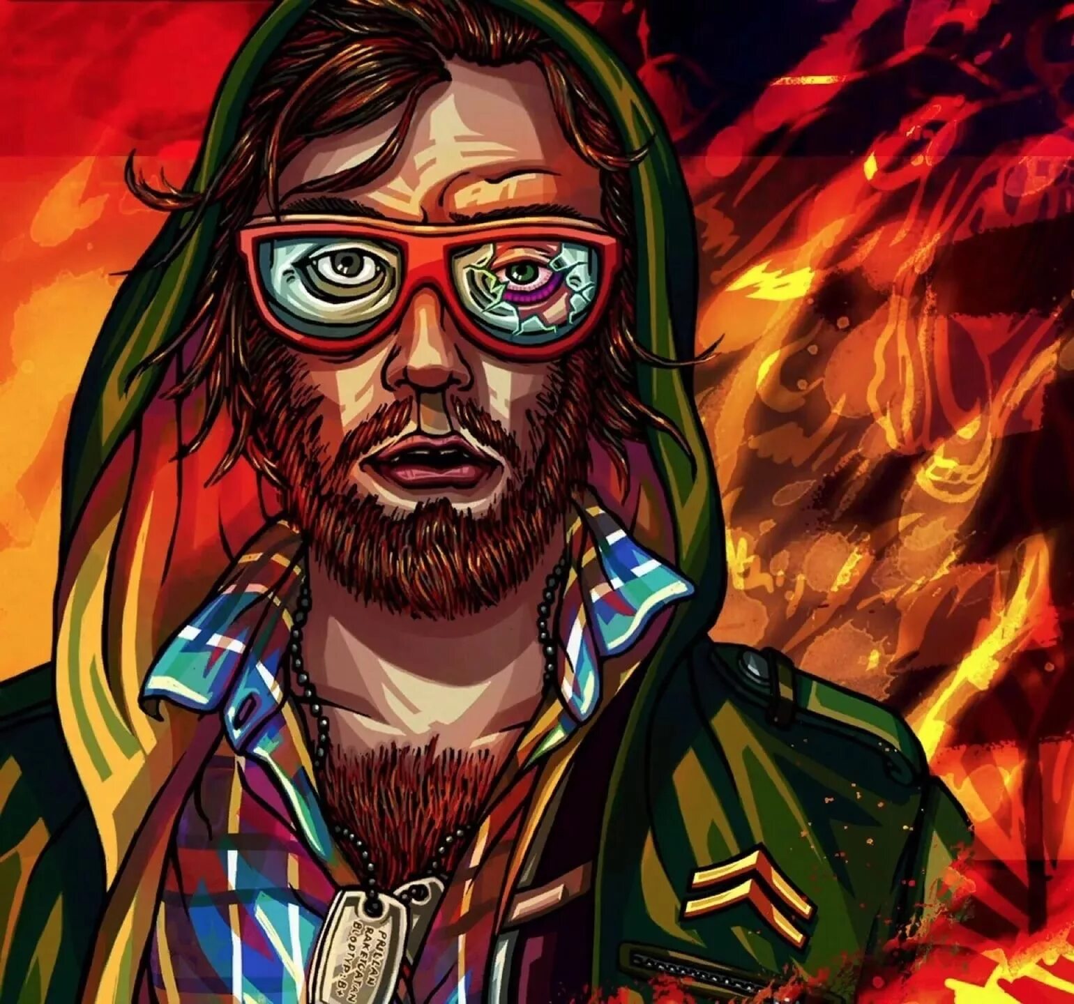 Борода из Хотлайн Майами. Борода Хотлайн Майами 2. Борода из Хотлайн Майами арт. Hotline Miami 2 Джекет и борода. El huervo