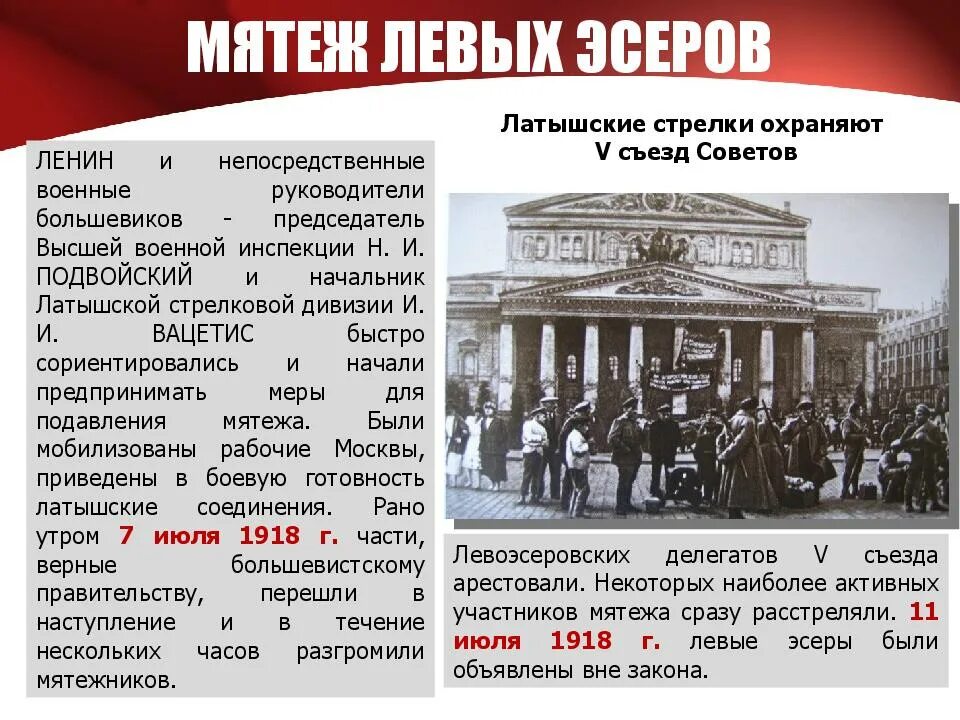 Левоэсеровский мятеж год. Левоэсеровский мятеж в москве 1918. Левоэсеровский мятеж год. Мятеж левых эсеров в июле 1918 в москве. Мятеж левых эсеров июль 1918 г.