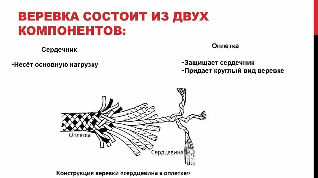 Она состоит из связанных. Из чего состоит веревка. строение каната. строение веревки. строение каната веревчитая.