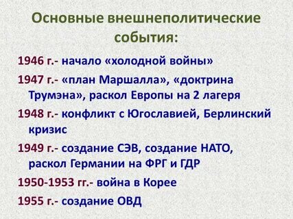 Какие события стали