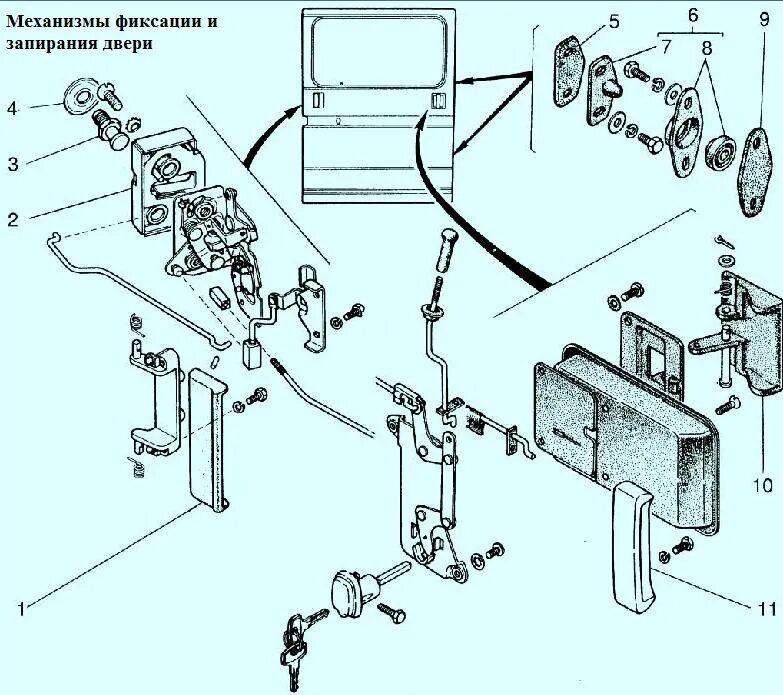 Как открыть дверь газель некст. Замок сдвижной двери ГАЗ 2705 схема. Механизм запорный сдвижной двери ГАЗ 2705. Крепления боковой двери Газель 2705. Тяги замка сдвижной двери Газель 2705.