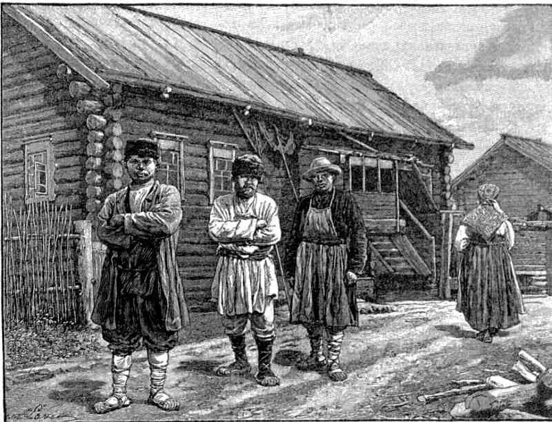 Ясачные люди. Типы Пермяков. "Живописная Россия", т.8, 1899.. Коми (удмурты)  в 17 веке. Коми деревня село Коми 18 век. Бедные крестьяне 19 века в России.