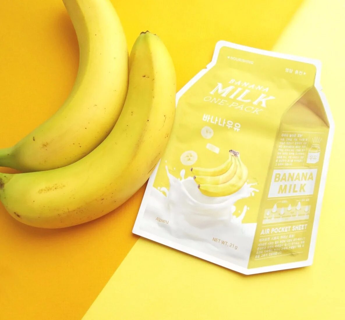 A'PIEU маска для лица тканевая a'PIEU Banana Milk one-Pack. Тканевая маска Милк с экстрактом банана. APIEU маска для лица банан (с молочными протеинами) 21 г. Маска для лица Милк с бананом.