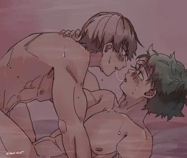 izuku midoriya, shouto todoroki, my hero academia, shounen jump, 2boys, abd...