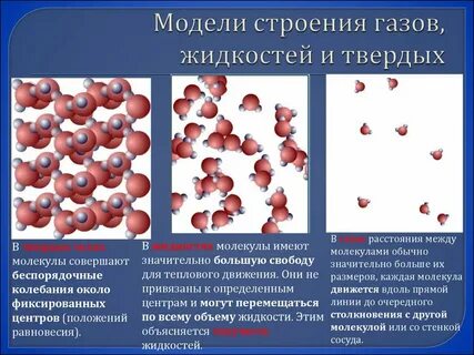 Расстояние между молекулами очень мало