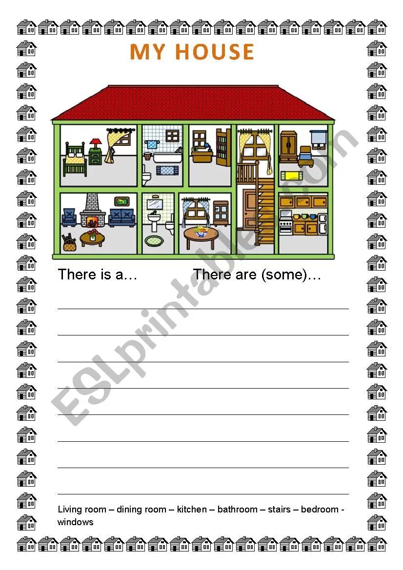 Worksheets there is there are комнаты в доме. Задания на there is there are House. There is there are my House упражнения. There is there are Worksheets 3 класс. Me house упражнения